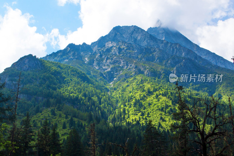 风景天空山峰川西户外