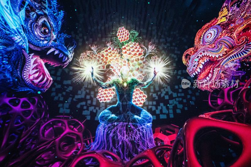 奇幻光影艺术场景