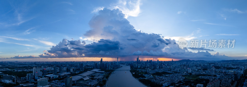 中国广东省广州市海珠区琶洲大桥全景