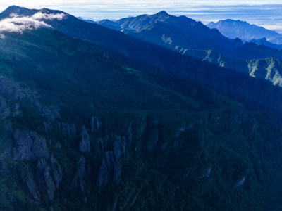 壮丽山河高山云海航拍