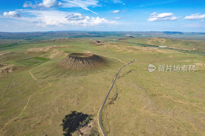 内蒙古乌兰布统乌兰哈达黑色火山群航拍