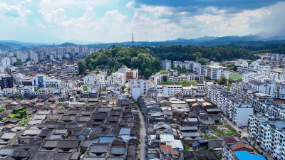 泰宁县城城市建设航拍图