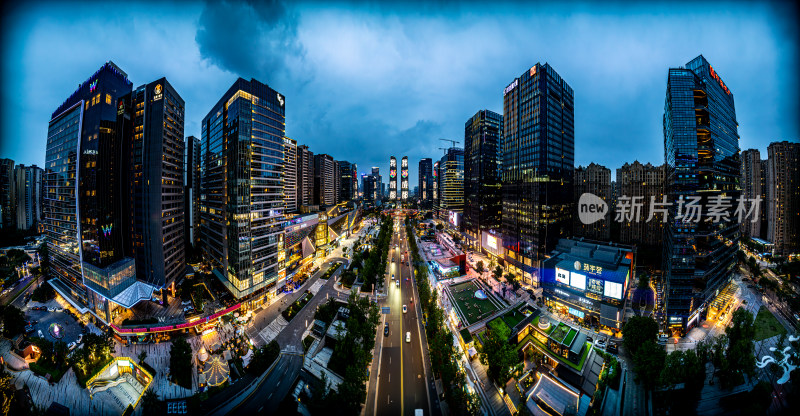 成都双子塔夜景01