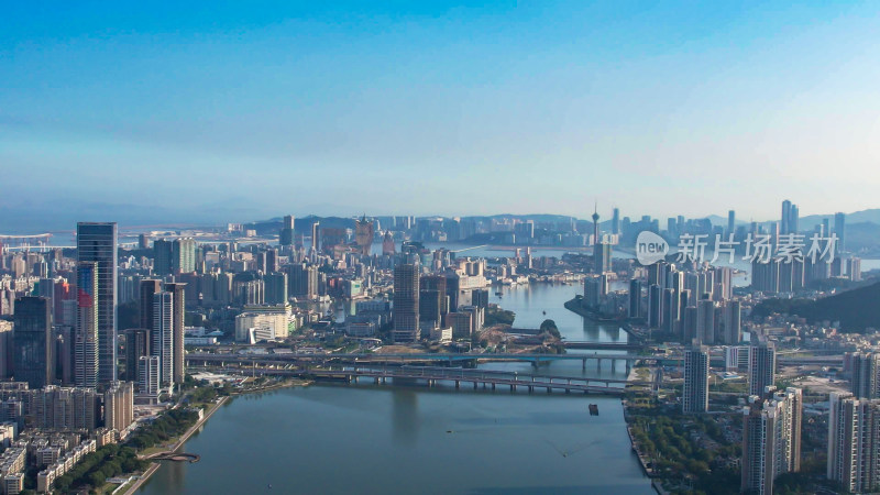 广东珠海城市建设航拍图