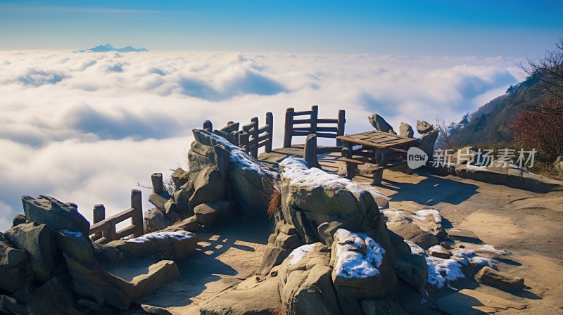 冬季唯美雪景海报背景配图高清摄影图