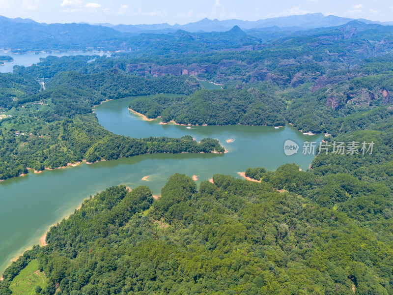 福建三明大金湖5A景区航拍图