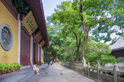 杭州西湖飞来峰灵隐寺千年古刹古建筑