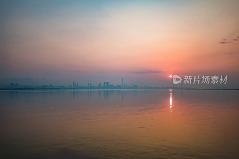 深圳城市日出大景