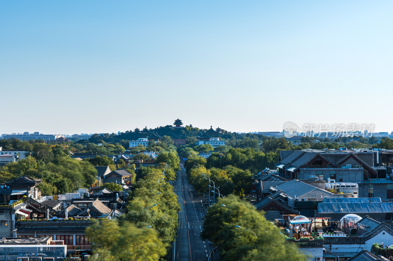 北京特色街景古建筑鸟瞰全景