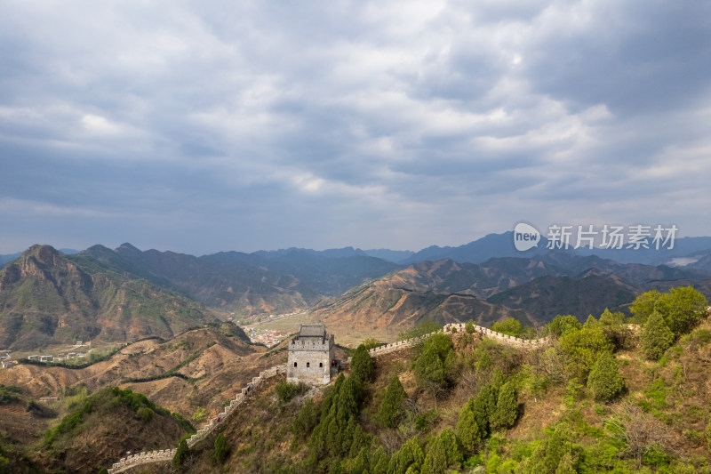 天津蓟州黄崖关长城旅游景区自然风光航拍