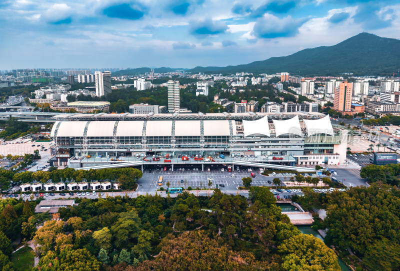 南京国际展览中心航拍风光