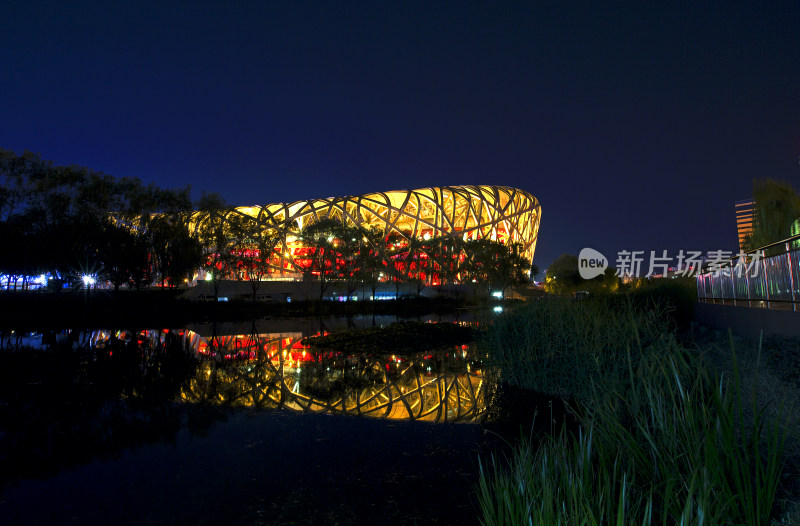 国家体育场夜景  鸟巢