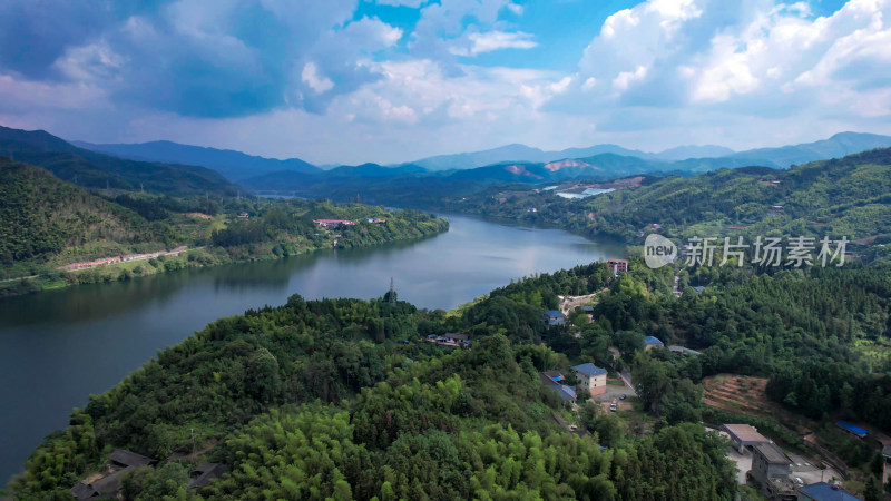 祖国大好河山青山绿水自然风光航拍图