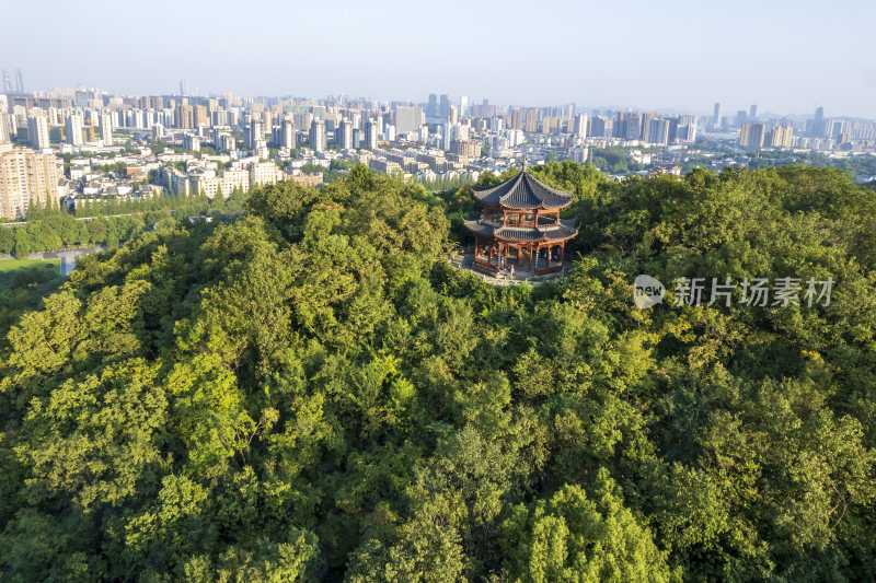 杭州吴山景区江湖汇观航拍