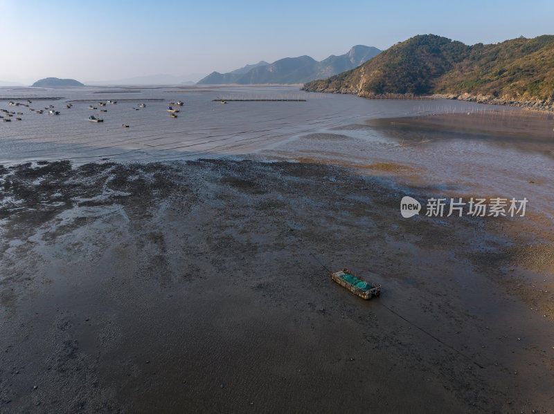 福建宁德霞浦最美县城东壁日出高空航拍