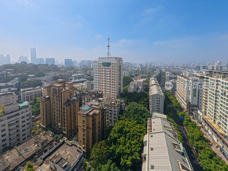 城市建筑群俯瞰景观