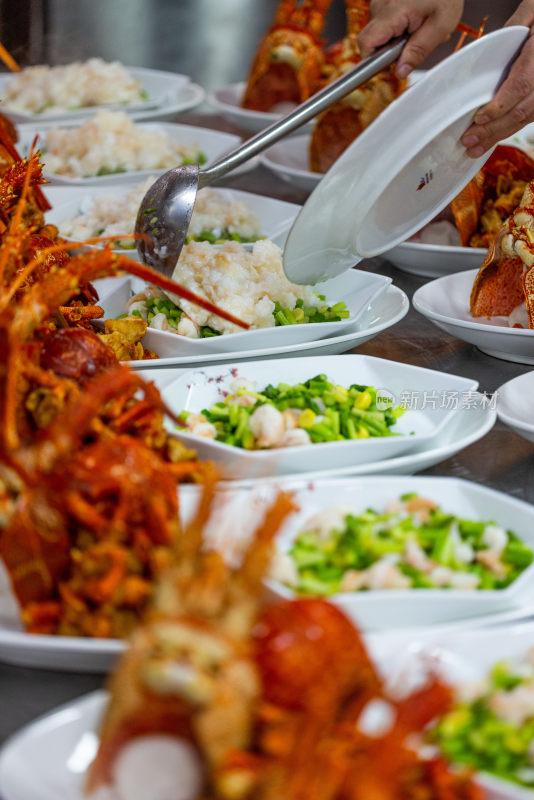 海鲜澳洲大龙虾组合素材