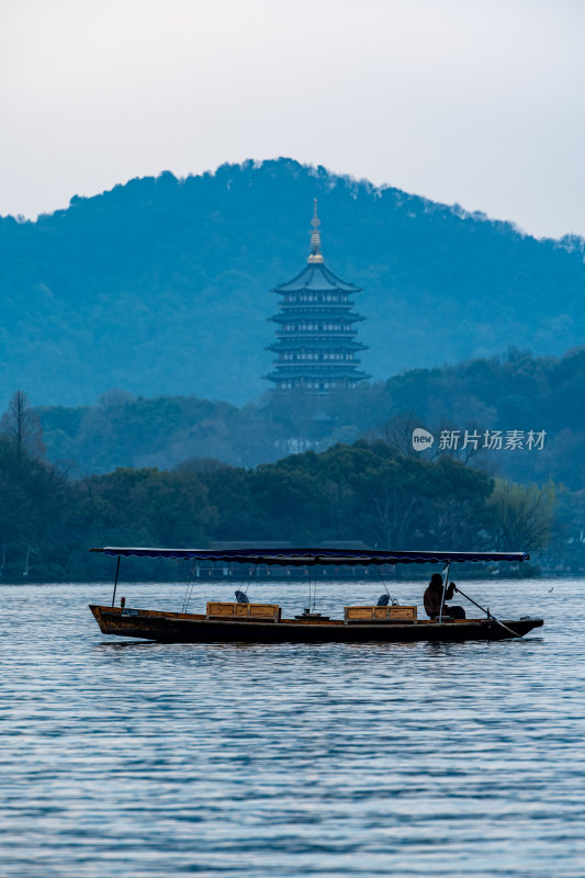 杭州西湖曲院风荷苏堤白堤雷峰塔景点景观