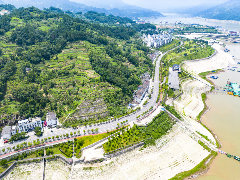 湖北长江三峡水库航拍摄影图