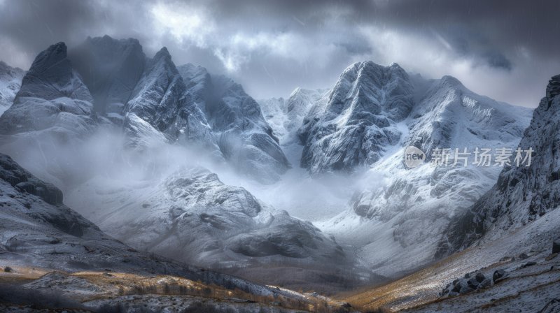 喜马拉雅山脉高峰雪山最高海拔云雾云层