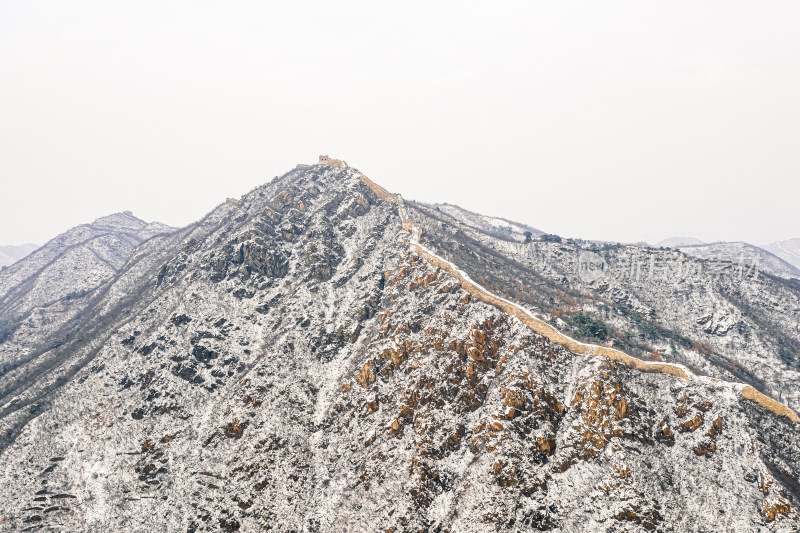 中国北京怀柔黄花城长城景区雪景