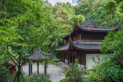 杭州凤凰山万松书院风景