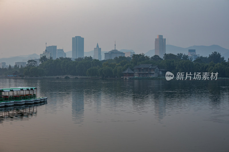 山东济南大明湖风景区景点景观