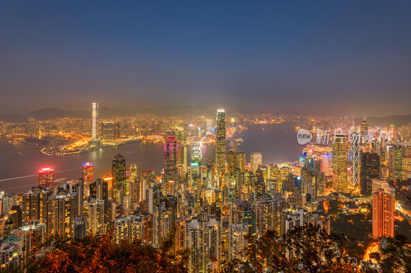 中国香港特别行政区夜景