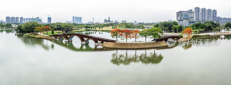 中国广东省佛山市南海区三山新城文翰湖公园