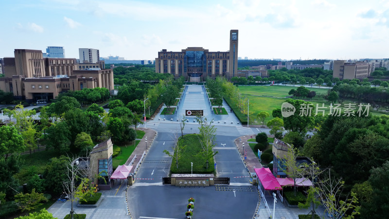 航拍上海临港 临港大学城 上海电机学院