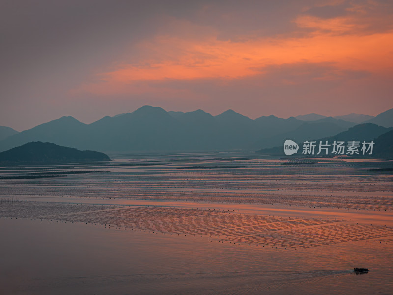 福建霞浦东壁村海边日落