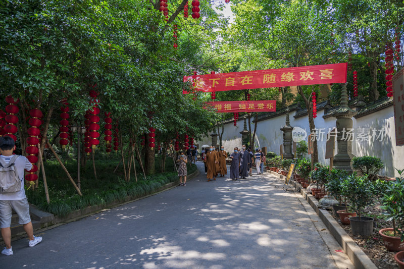 杭州飞来峰景区上天竺法喜禅寺古建筑