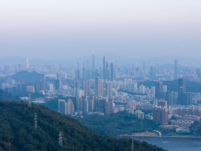 梅林后山深圳罗湖福田景色