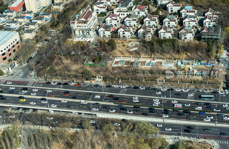 北京交通车流城市风光路面车辆