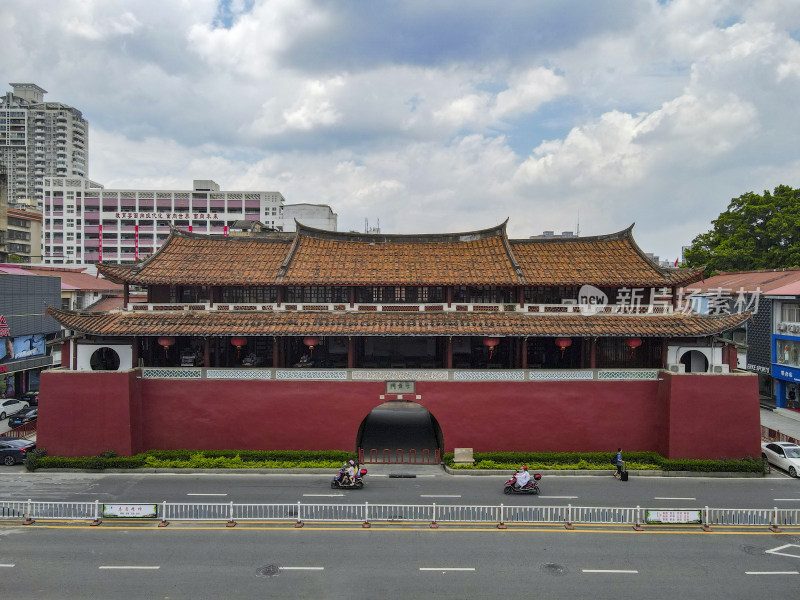 福建莆田古谯门古建筑航拍摄影图