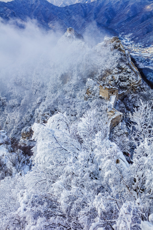 箭扣长城雪景