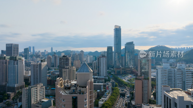 贵州省贵阳市老城区多角度航拍