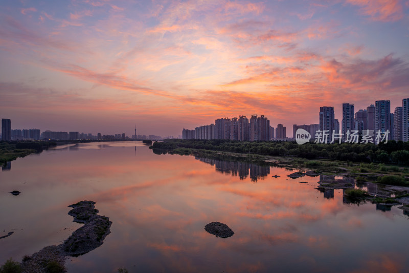 河南洛阳城市风光航拍