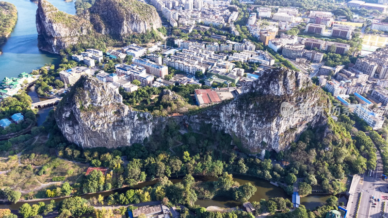 桂林南溪山4A景区航拍图