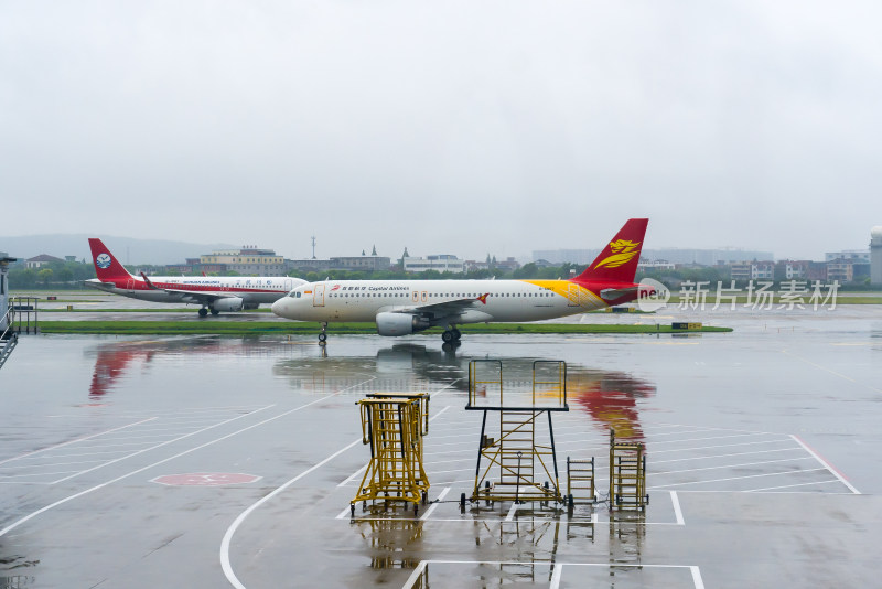 机场飞机航空旅行空境背景