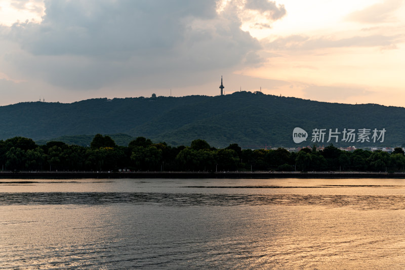 湖南株洲湘江风光带景点景观城市风光