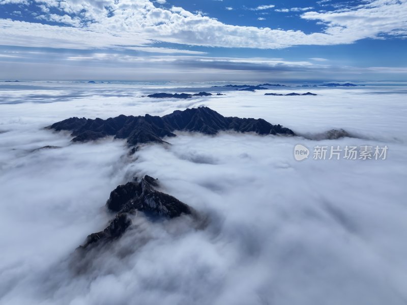 自然山脉云海大气航拍