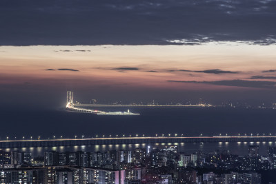 深圳西海岸的都市夜景