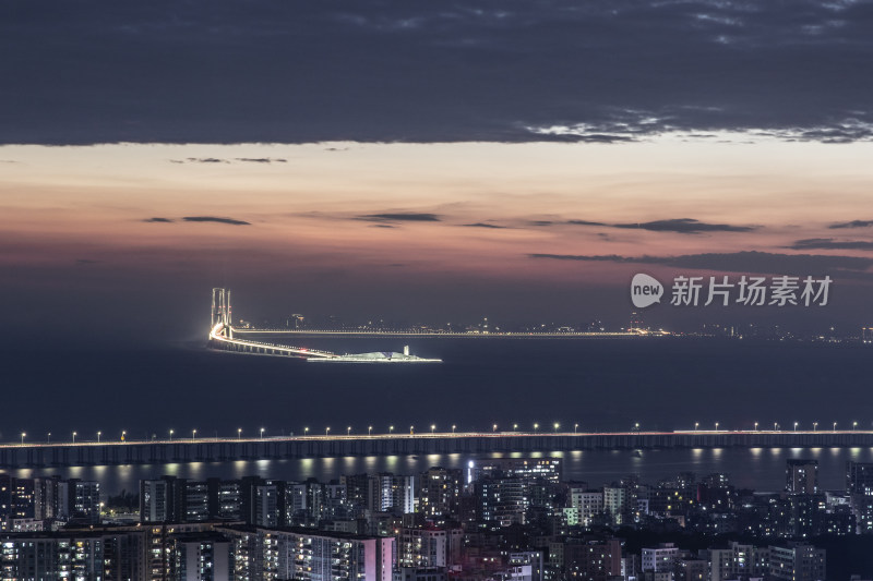 深圳西海岸的都市夜景