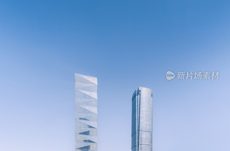 蓝天下的江苏南京河西CBD建筑