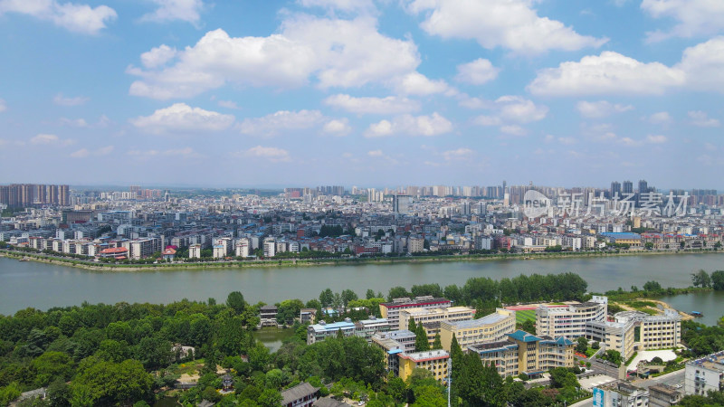 航拍湖北随州城市风光