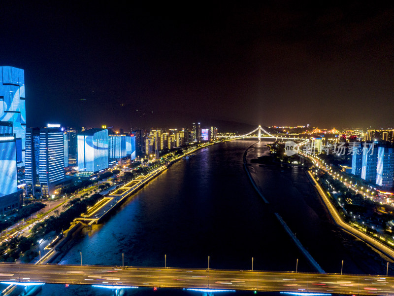 福建福州城市风光建设风景航拍