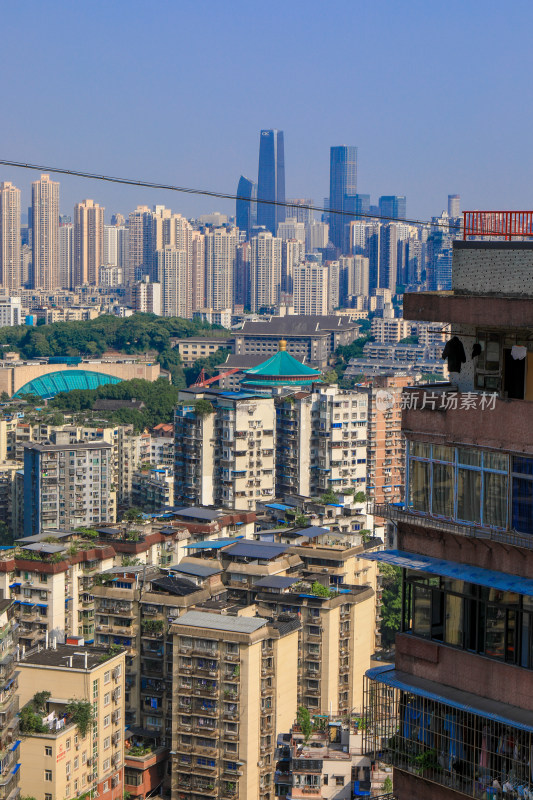 重庆魔幻都市居民建筑全景