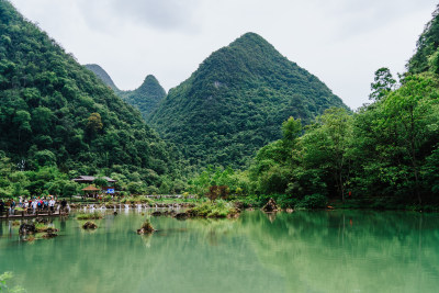 黔南荔波小七孔景区上己定湖