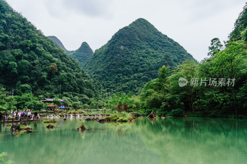 黔南荔波小七孔景区上己定湖